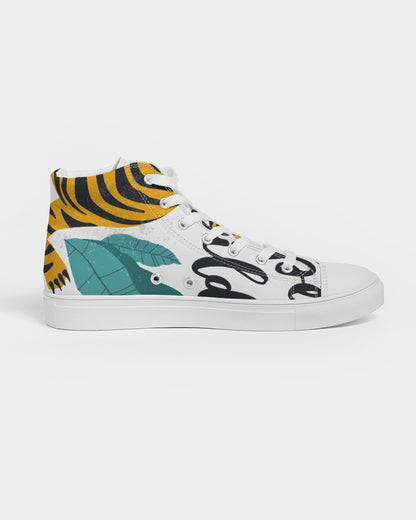 V Legend Tiger Images Women's Hightop Canvas Shoe