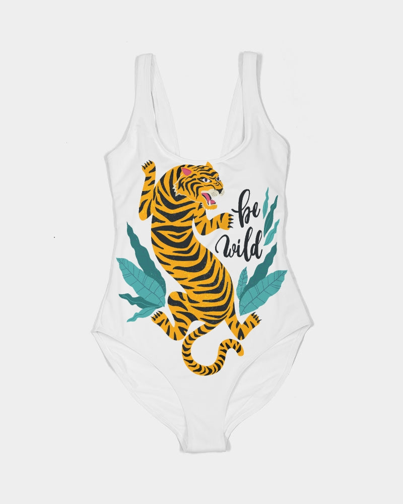 V Legend Tiger Images Women's All-Over Print One-Piece Swimsuit