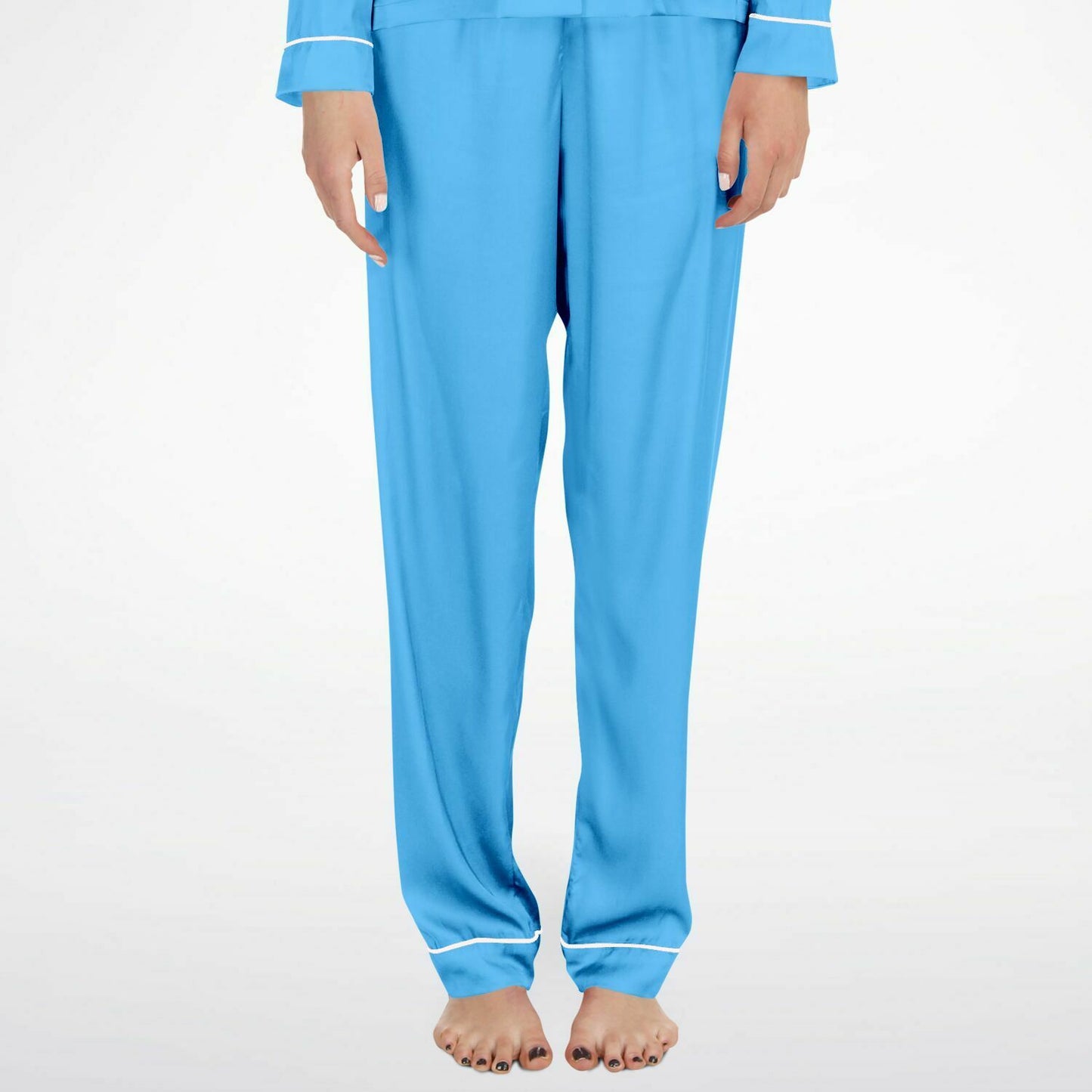 V Legend Women's Satin Pajamas - Baby Blue (Mother Love 6 Colors)