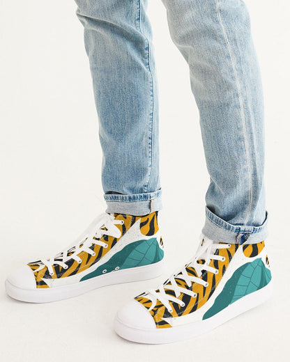 V Legend Tiger Images Men's Hightop Canvas Shoe