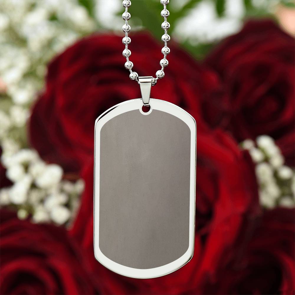 Personalised Engraved Dog Tag Necklace with 18K Gold Finish