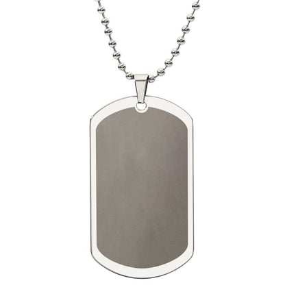 Personalised Engraved Dog Tag Necklace with 18K Gold Finish