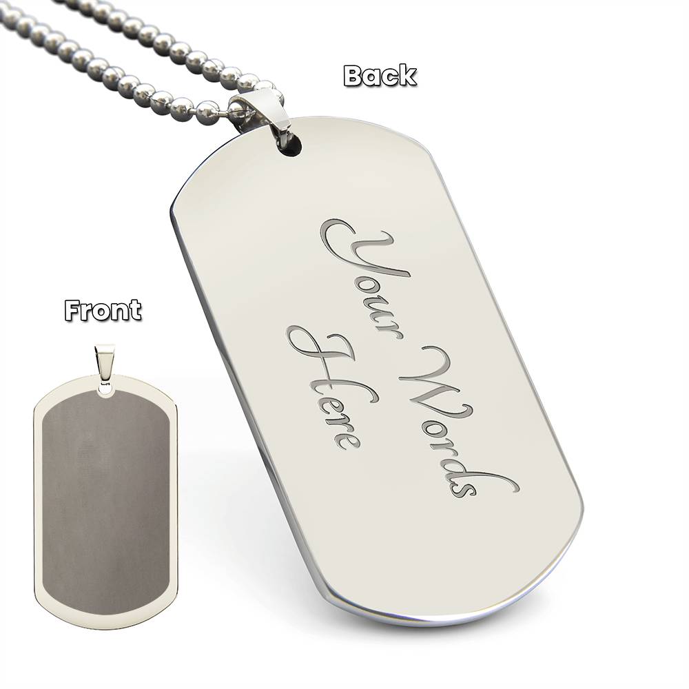 Personalised Engraved Dog Tag Necklace with 18K Gold Finish