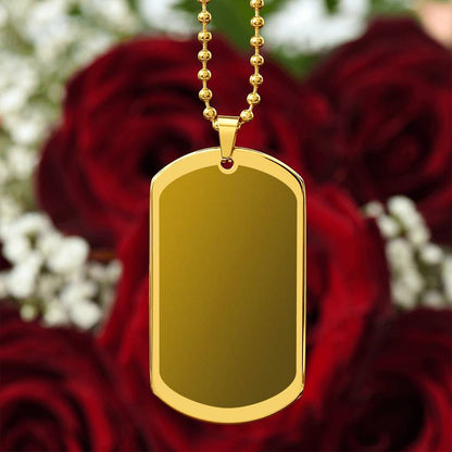 Personalised Engraved Dog Tag Necklace with 18K Gold Finish