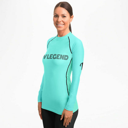 V Legend 2024 Women's Sports Rashguard - Baby Green Colors