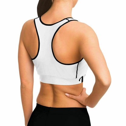 V Legend Women Black And White Sports Bra