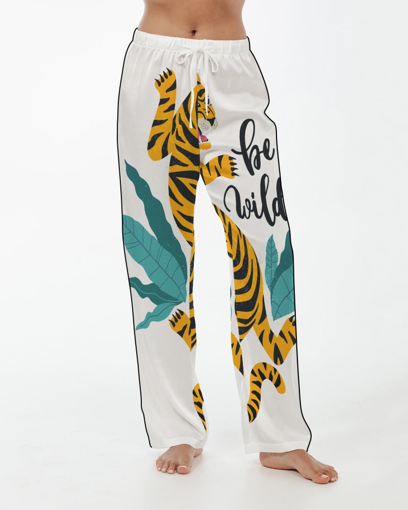 V Legend Gift:Tiger Images Women's Satin Pajama Pants