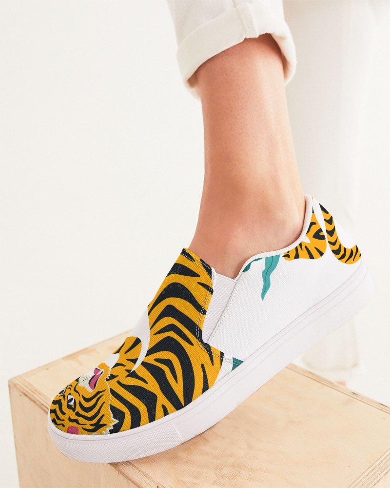 V Legend Tiger Images Women's Slip-On Canvas Shoe