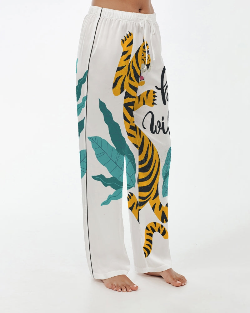 V Legend Gift:Tiger Images Women's Satin Pajama Pants