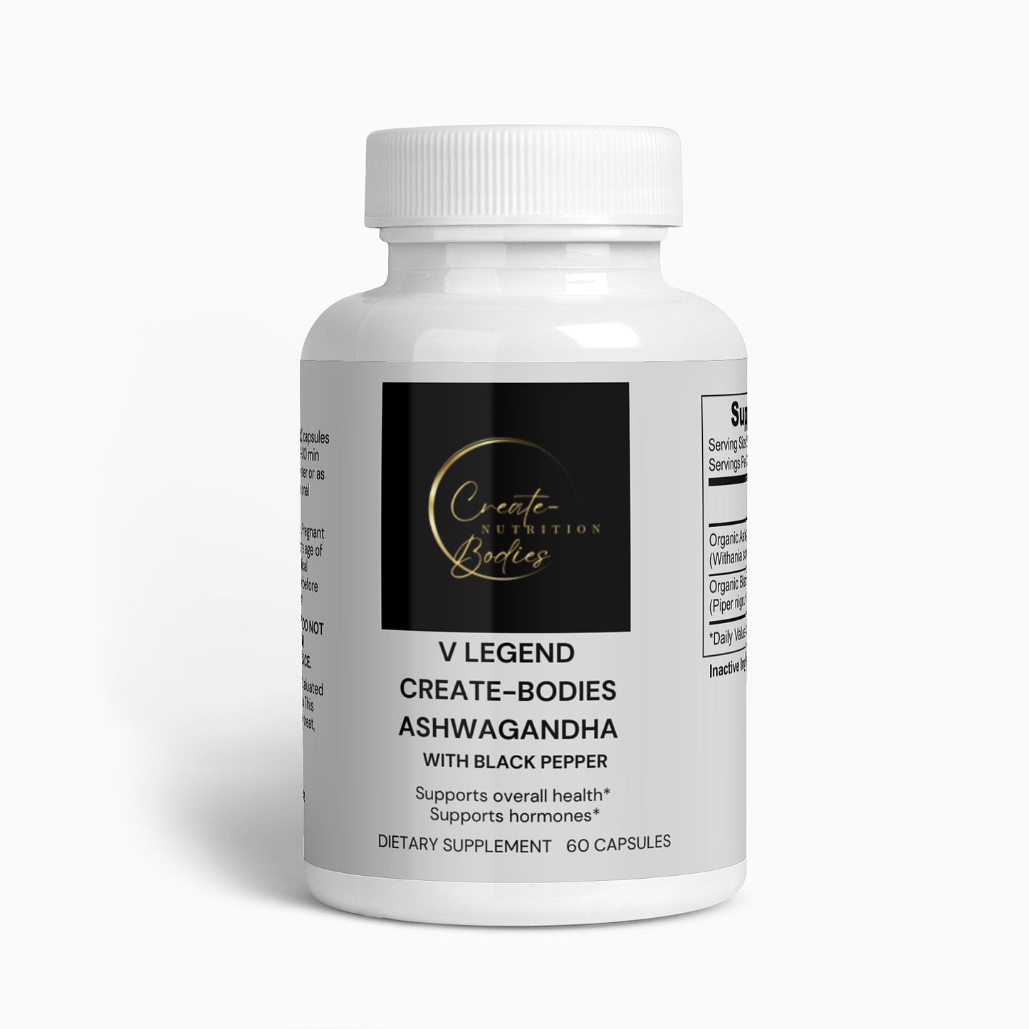 V Legend Create-Bodies Nutrition: Ashwagandha (Adult) FDA + NSF CERTIFICATES